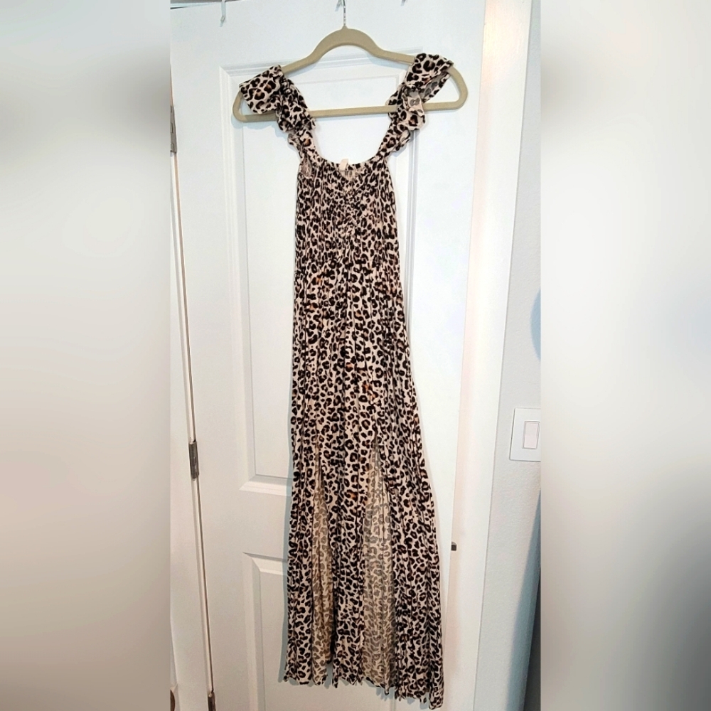 Boho Me Leopard Print Maxi Dress Small - Picture 3 of 7
